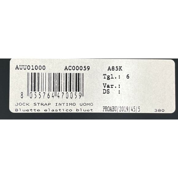 M2-4 VERSACE Men's Greca Jockstrap Underwear Stretch Blue/Gold Size 6/34-46/M - Picture 12 of 12